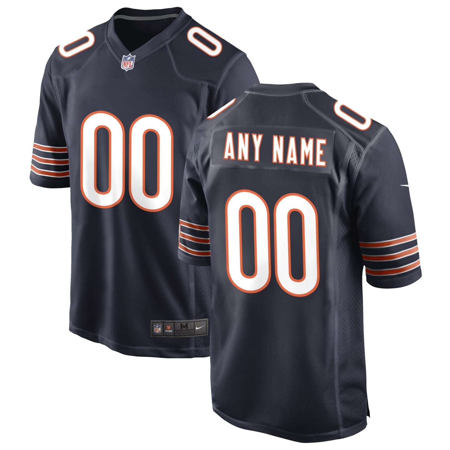 Chicago Bears Nike Custom Game Jersey - Navy